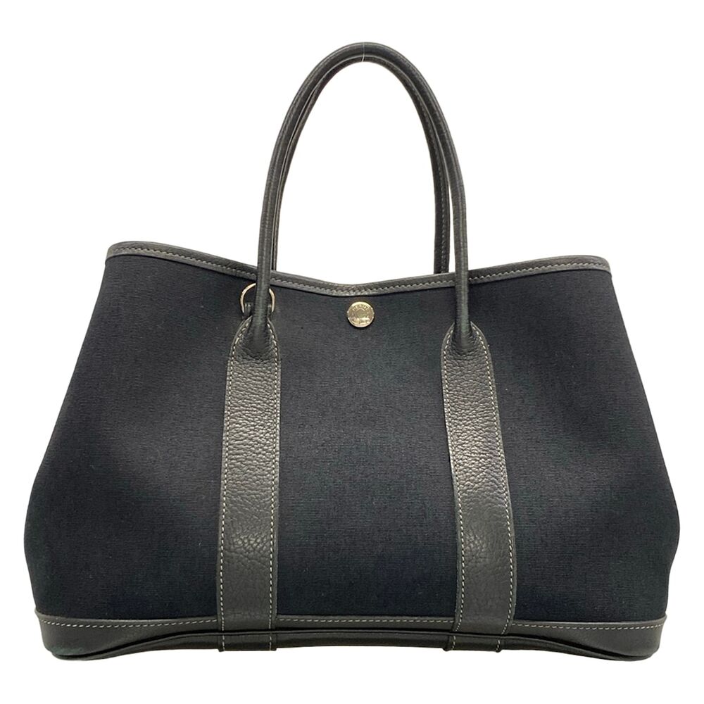 Hermès Garden Party TPM Tote Bag Toile Officier Leather